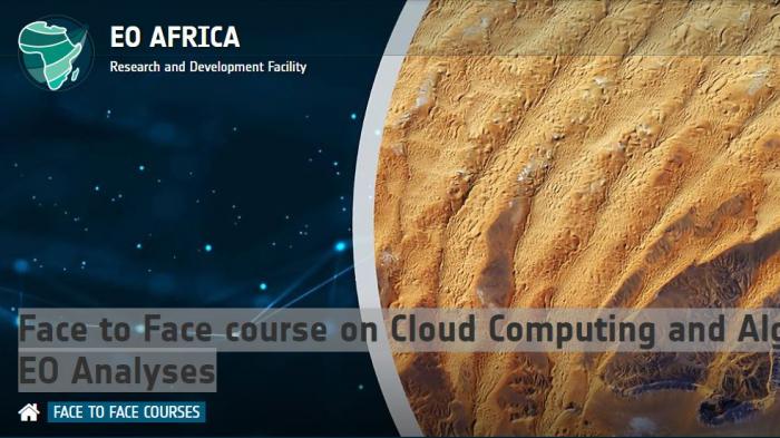 Face to Face course on Cloud Computing and Algorithms for EO Analyses