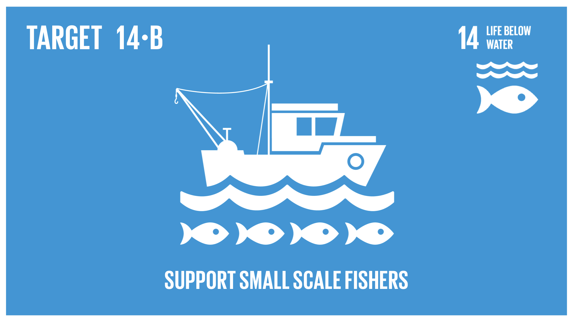 Graphic displaying support for small-scale artisanal fishers