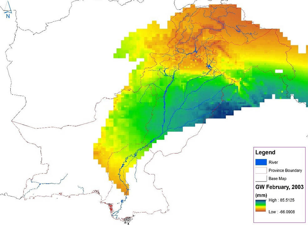 Groundwater changes in the Indus River Basin