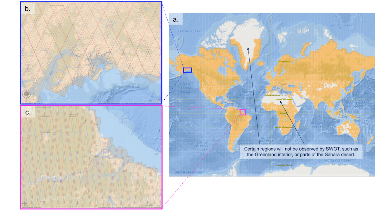 swot spacial coverage terrestrial