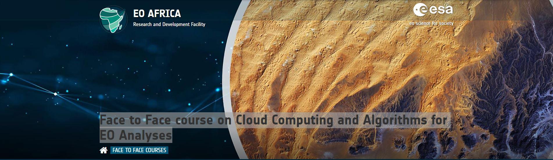 Face to Face course on Cloud Computing and Algorithms for EO Analyses
