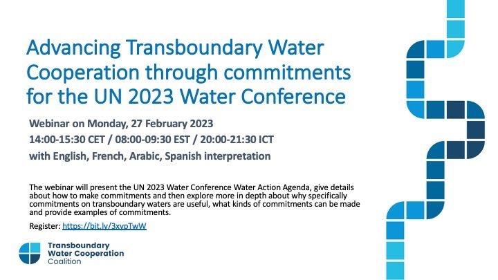 Webinar: Advancing Transboundary Water Cooperation through commitments for the UN 2023 Water Conference