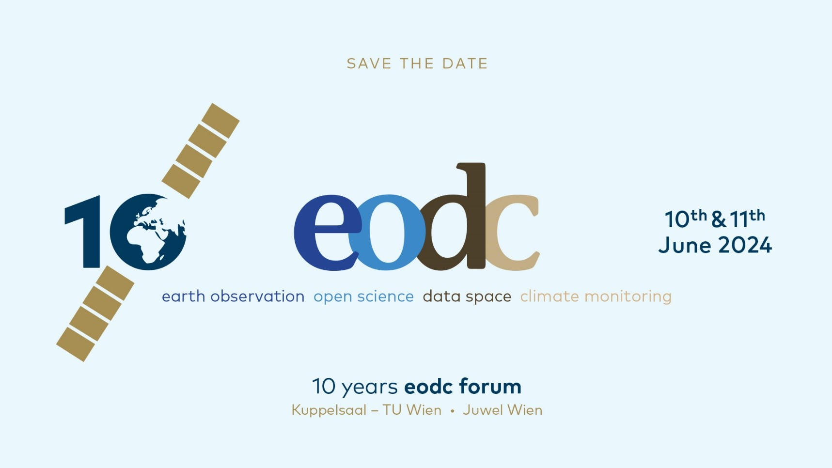 eodc, earth observation open science data space climate monitoring, 10th &11th June 2024