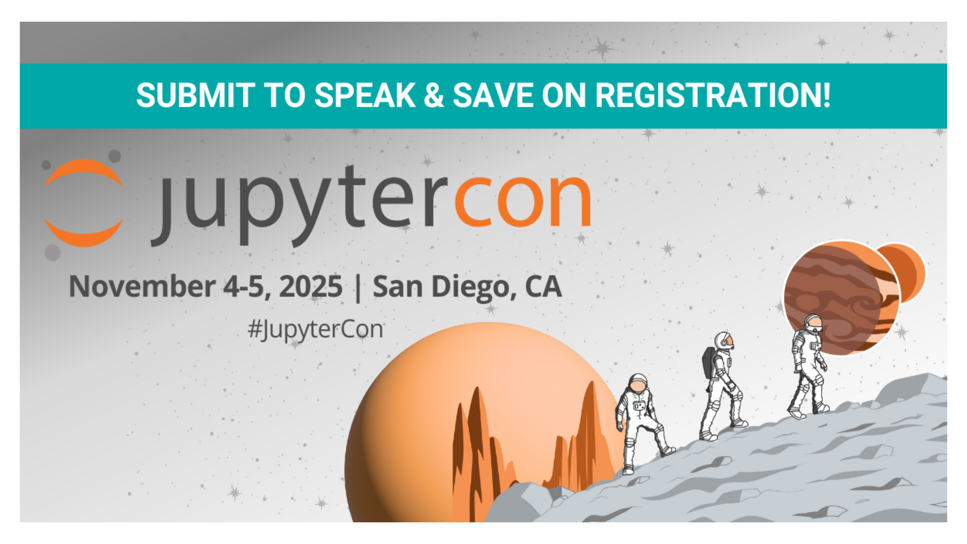 Banner for event with location and date