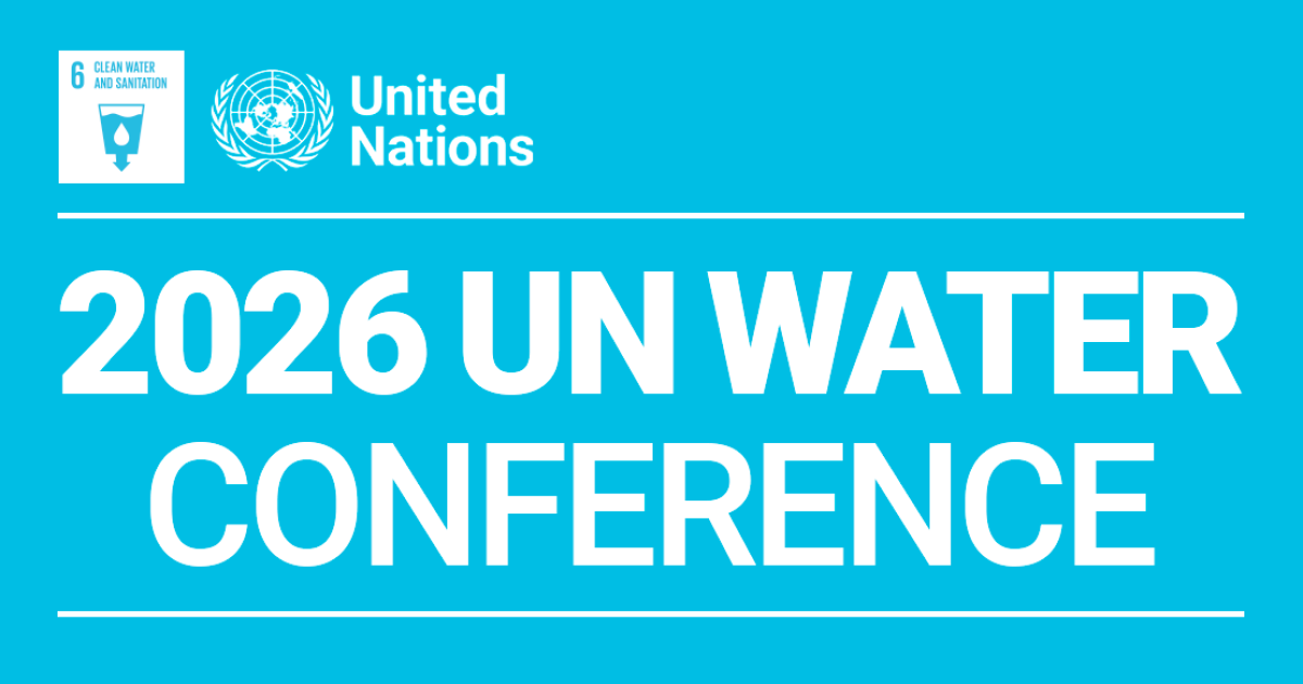 Event banner for conference with dates and UN logo
