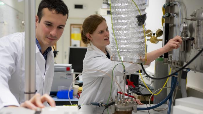 Researchers in a laboratory