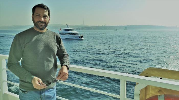 Dr Khalid Mahmood on a boat cruise