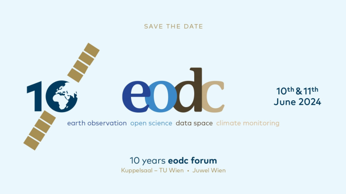 eodc, earth observation open science data space climate monitoring, 10th &11th June 2024