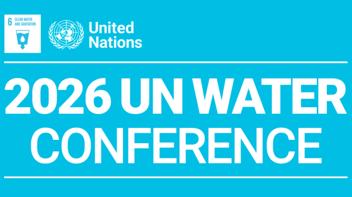 Event banner for conference with dates and UN logo