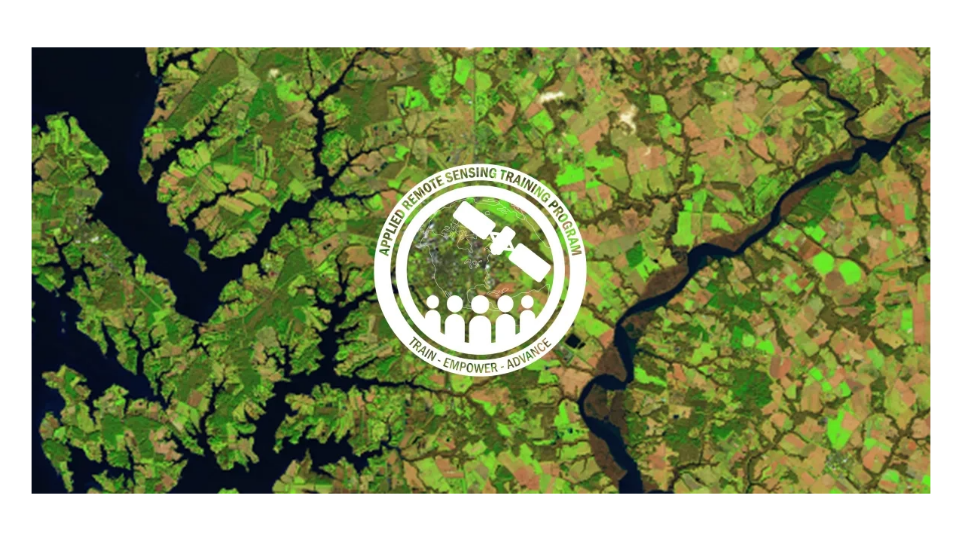 Training banner with satellite image