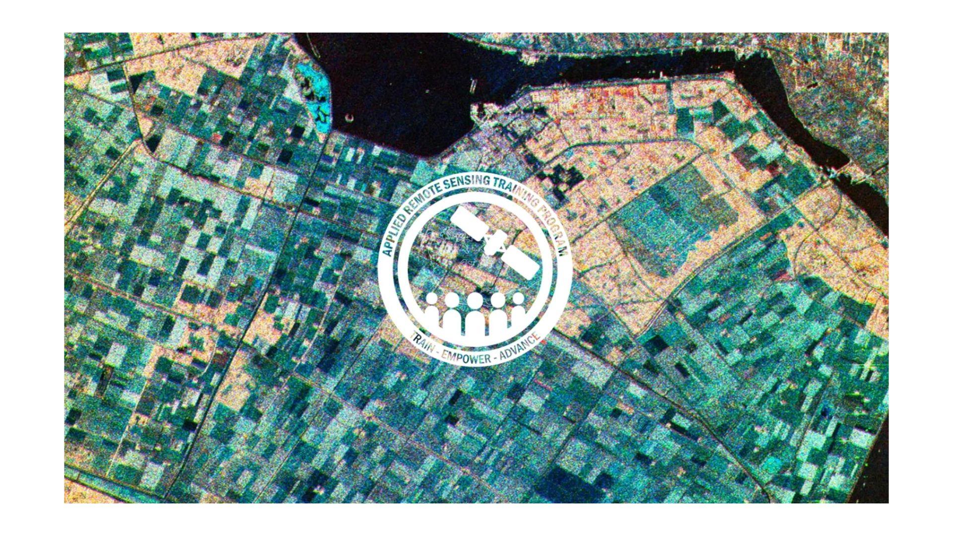 Training banner with satellite image of crop fields