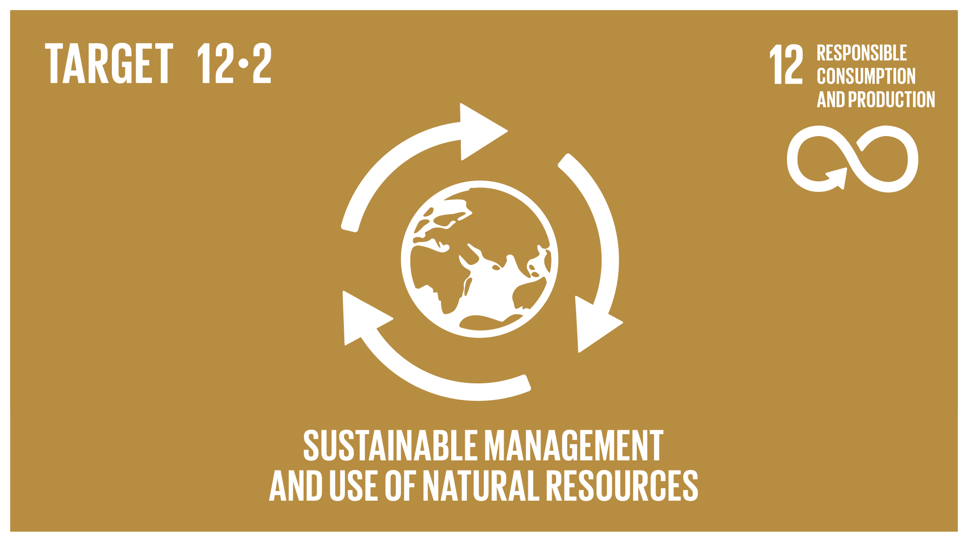 Graphic displaying the sustainable management and use of natural resources 