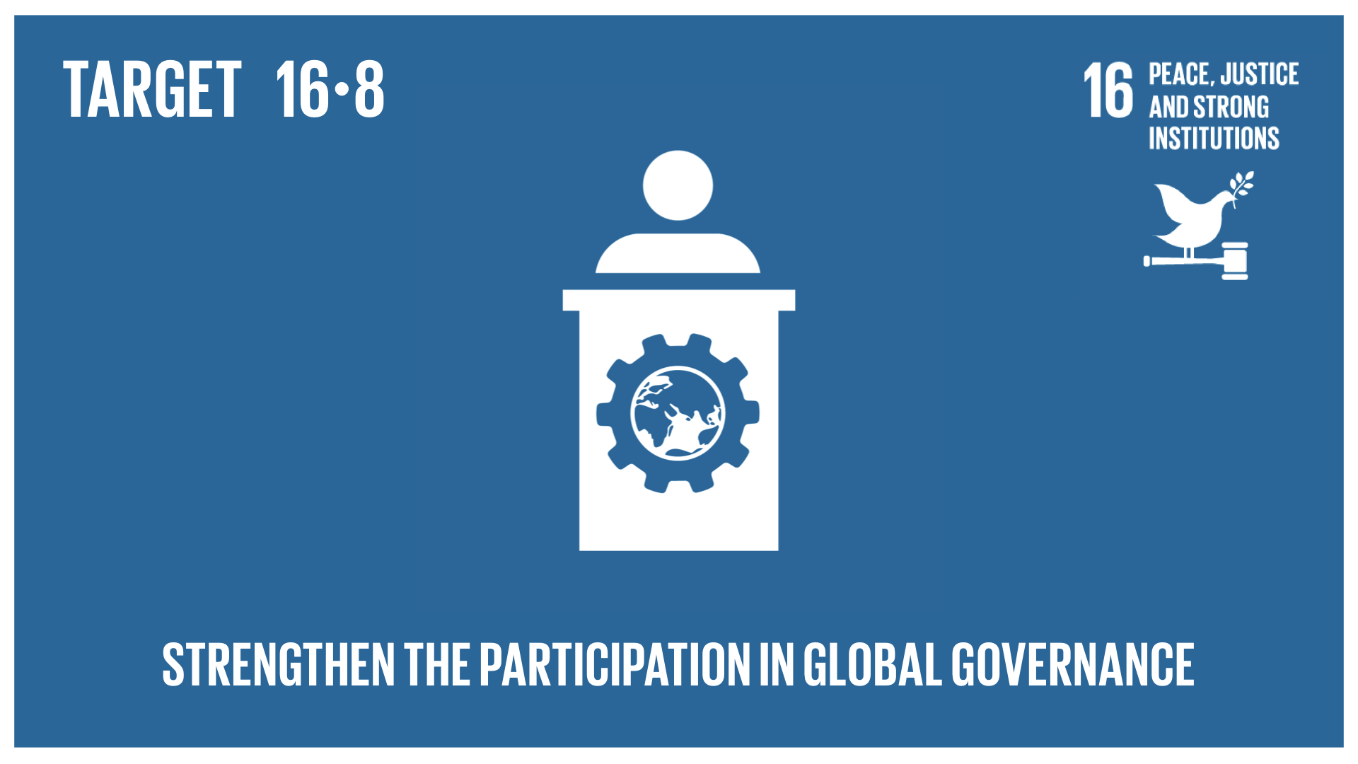 Graphic displaying the strengthening of participation in global governance 