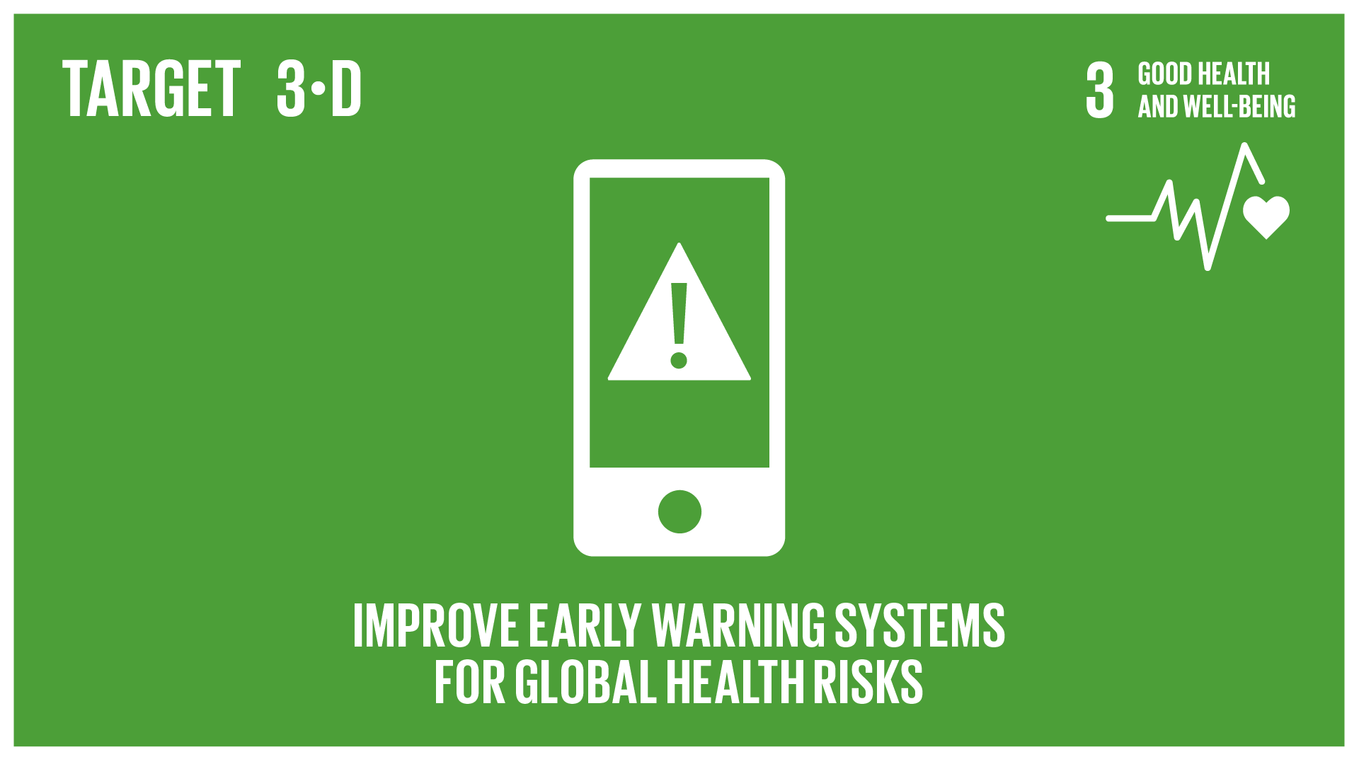 Graphic displaying the improvement of early warning systems for global health risks 